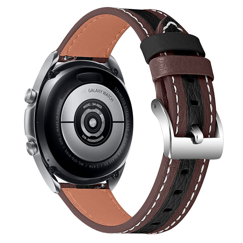 20mm Smart Watch Band for Samsung Galaxy Watch Active Active2 44mm 40mm Stitching Line Color Splicing Design Cowhide Leather Strap 20mm Smart Watch Band for Samsung Galaxy Watch Active Active2 44mm 40mm Stitching Line Color Splicing Design Cowhide Leather Strap